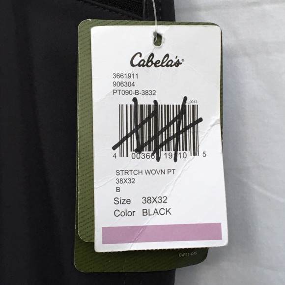 NWT 38 X 32 Cabela’s Men’s Stretch Woven Carbondale Pants Outerwear Outdoors - Picture 5 of 10